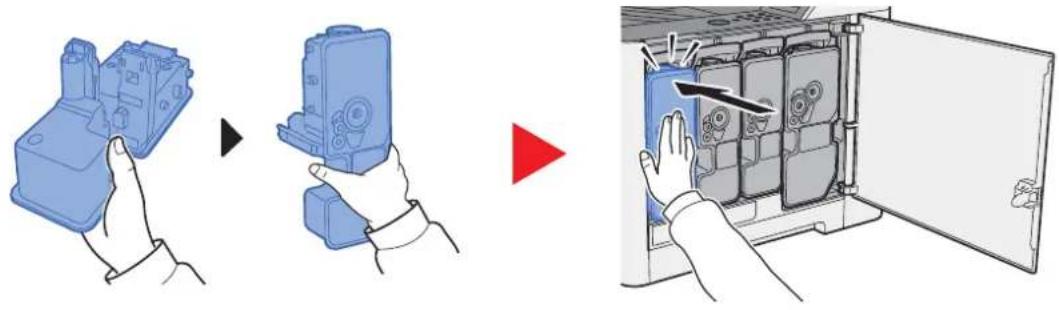 OLIVETTI dColor P2226plus - Installer la cartouche de toner. - 1