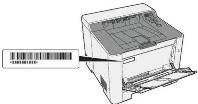 OLIVETTI dColor P2226plus - Vérification du numéro de série de l'équipement - 1