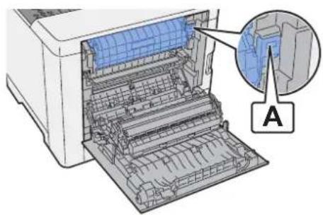 OLIVETTI dColor P2226plus - Ouvrir le capot (A). - 1