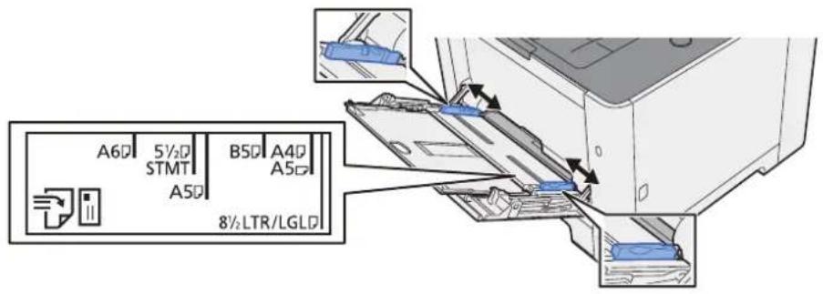 OLIVETTI dColor P2226plus - Régler le format du by-pass. - 1