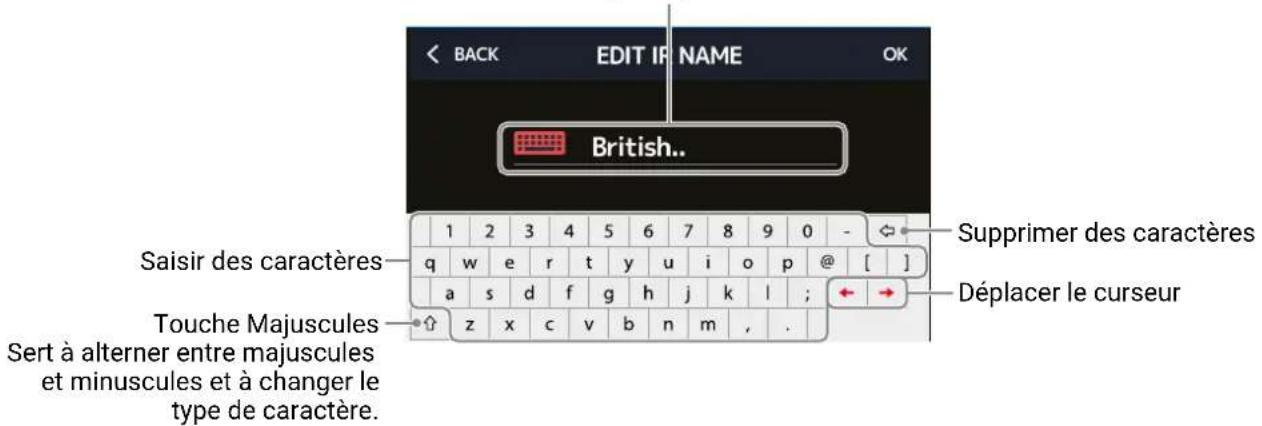 ZOOM G11 - Touchez pot ouvrir un clavier et saisissez un nom pour la reponse impulsionnelle. - 1