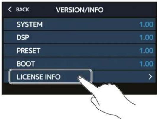ZOOM G11 - Vérification des informations de licence - 2