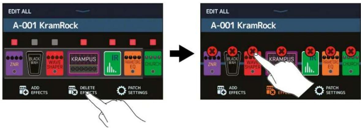ZOOM G11 - Suppression d'effets - 1