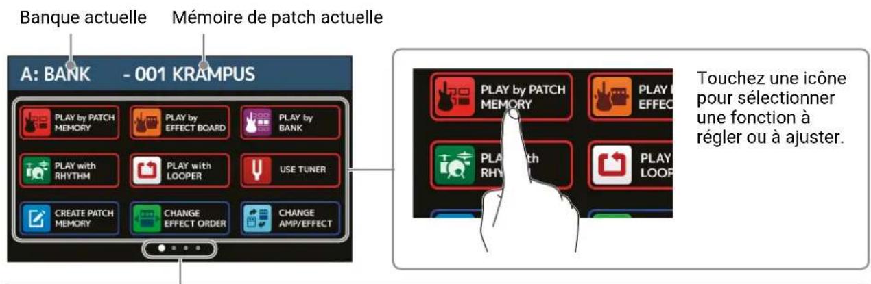 ZOOM G11 - Présentation de l'écran d'accueil - 1