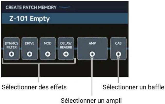 ZOOM G11 - Touchez CREATE PACH eueil. - 1