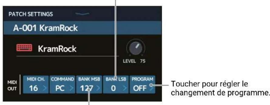 ZOOM G11 - Réglages de transmission MIDI par mémoire de patch - 3