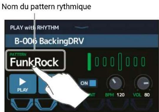 ZOOM G11 - Sélection des patterns rythmiques - 1