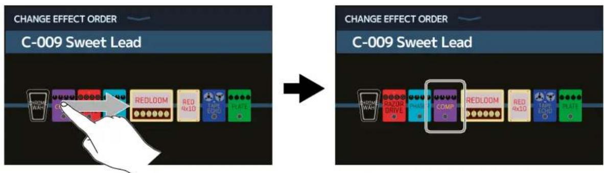 ZOOM G11 - Changement de l'ordre des effets - 1