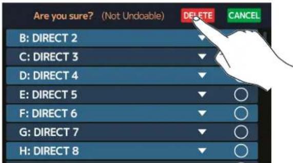 ZOOM G11 - Touchez DELETE (supprimer). - 1