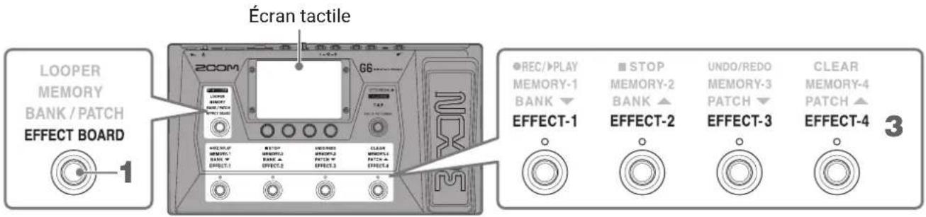 ZOOM G6 - Activer et désactiver des effets en jouant - 1