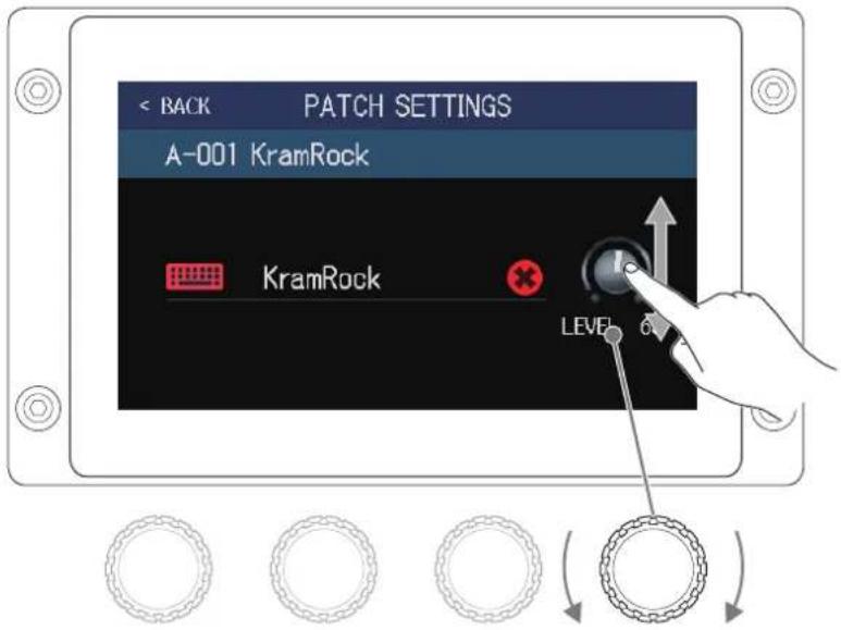 ZOOM G6 - Réglage du niveau de la mémoire de patch - 1