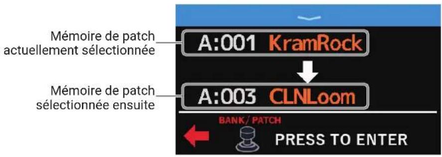 ZOOM G6 - Sélectionner des mémoires de patch avec la fonction PRESELECT activée - 3