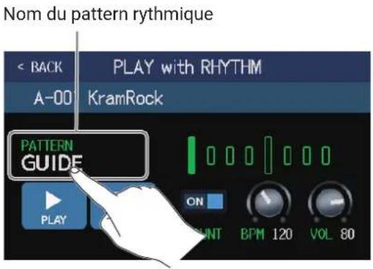 ZOOM G6 - Sélection des patterns rythmiques - 1