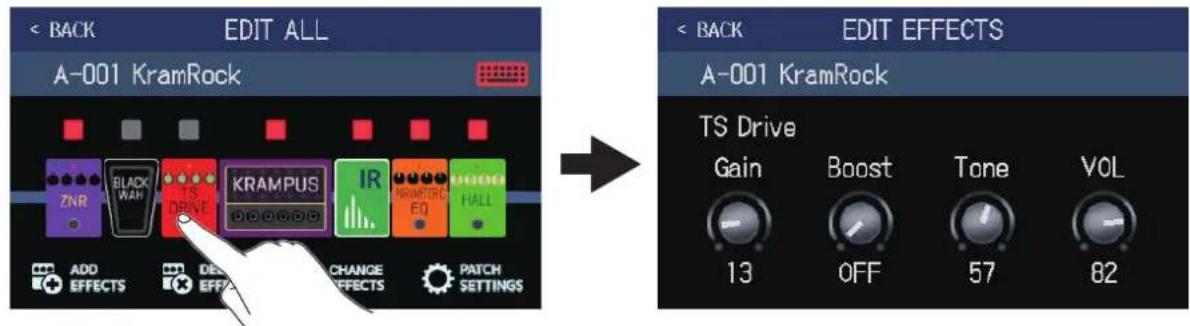 ZOOM G6 - Réglage des effets - 1