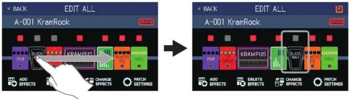 ZOOM G6 - ■ Changement de l'ordre des effets - 1