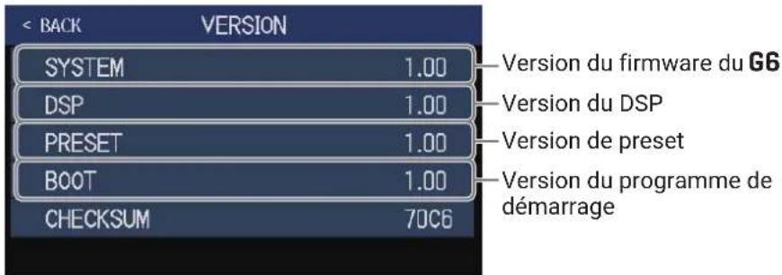 ZOOM G6 - Vérification des versions de firmware - 2