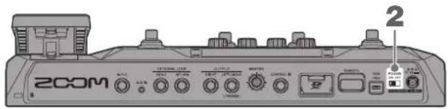 ZOOM G6 - Mise sous tension - 1