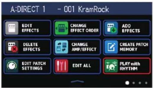 ZOOM G6 - Écran Menu - 1