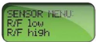 RaySafe Xi - SENSOR MENU (MENU DU CAPTEUR) - 1