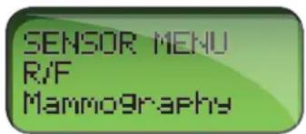 RaySafe Xi - SENSOR MENU (MENU DU CAPTEUR) - 1
