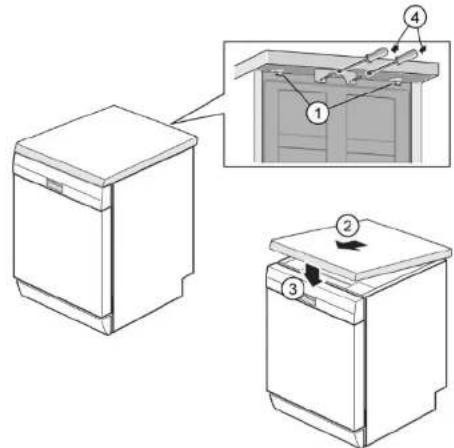 SIEMENS SE43HS32UE - Arbeitsplatte montieren - 1