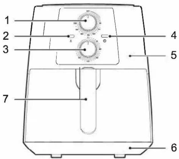 MIDEA MFTN35A2 - Allgemeine Beschreibung der Hauptteile - 1