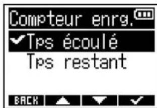 ZOOM F3 - Réglage de l'affichage de durée d'enregistrement - 4