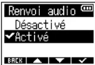 ZOOM F3 - Activation de la fonction de renvoi - 2