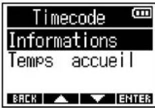 ZOOM F3 - Avec /, selec tion « Informations » et presse pour confirmer - 1
