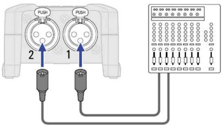 ZOOM F3 - ■ Connexion d'équipements de niveau ligne - 1