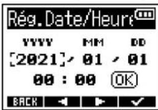ZOOM F3 - Réglage de la date et de l'heure - 4
