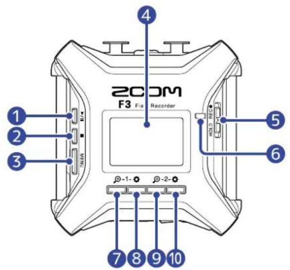 ZOOM F3 - Face supérieure Face inférieure - 1