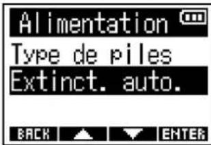 ZOOM F3 - Réglage de la temporisation d'extinction automatique - 3