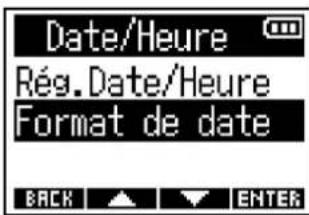ZOOM F3 - Réglage du format de date - 3