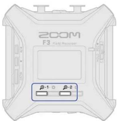 ZOOM F3 - Formes d'onde affichées lors de l'enregistrement - 1