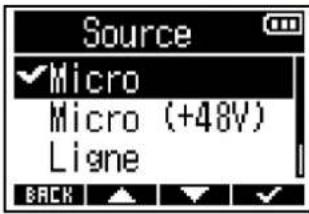 ZOOM F3 - Sélection des sources d'entrée - 2