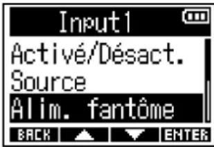 ZOOM F3 - Réglage de la tension d'alimentation fantôme - 1