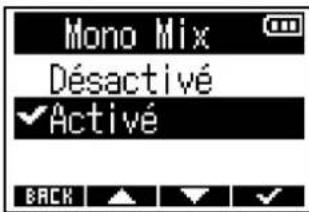 ZOOM F3 - Activation du mixage mono - 2