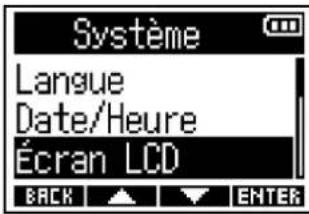 ZOOM F3 - Réglage du contraste d'écran - 2