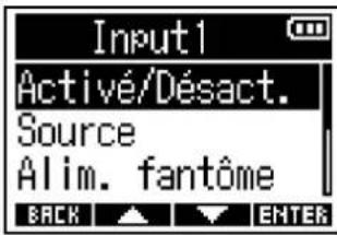 ZOOM F3 - Activation/désactivation des entrées - 1