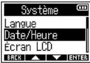 ZOOM F3 - Réglage de la date et de l'heure - 2