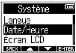 ZOOM F3 - Réglage du format de date - 2