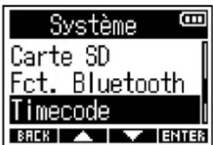 ZOOM F3 - Vérification des informations de timecode - 2
