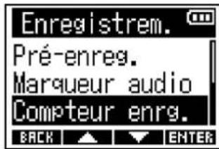 ZOOM F3 - Réglage de l'affichage de durée d'enregistrement - 3