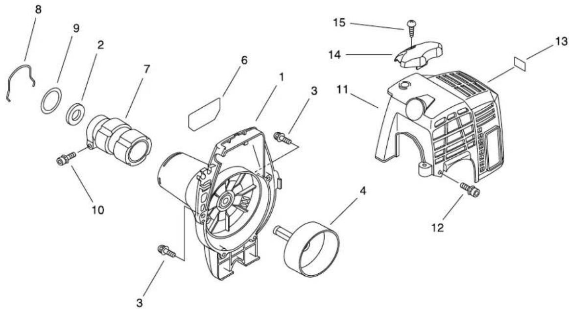 ECHO GT222ES - FAN COVER, CYLINDER COVER - 1