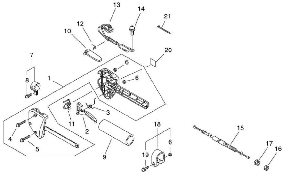 ECHO GT222ES - THROTTLE LEVER - 1