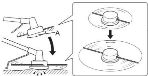 ECHO SRM236TES - Einstellen der Nylonfadenlänge - 1