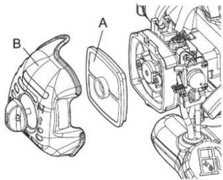 ECHO SRM236TES - Limpieza del filtro de aire - 1
