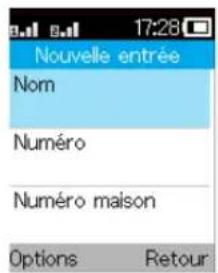 ALCATEL 1068 - Ajouter un contact - 1