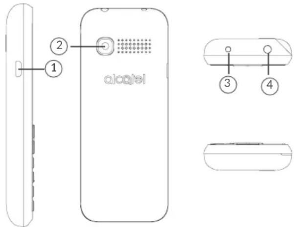 ALCATEL 1068 - Touches et connecteurs - 1